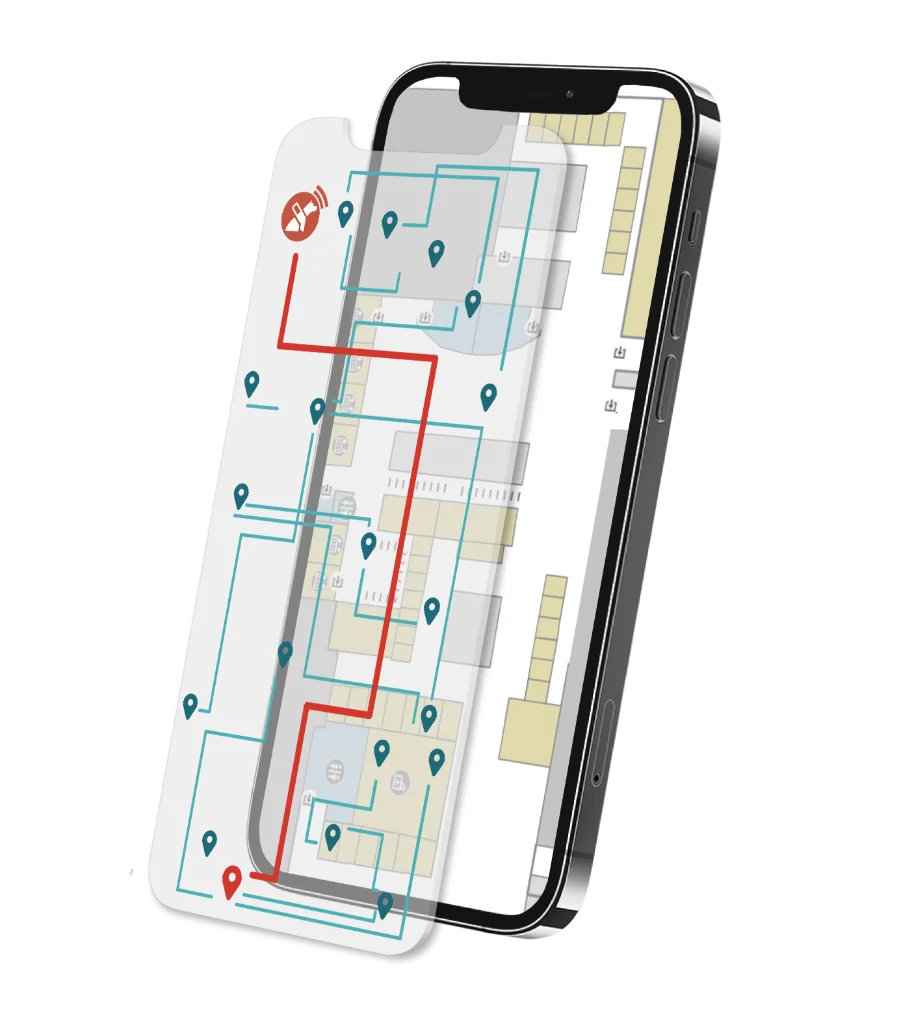 Smart phone image showing digital maps