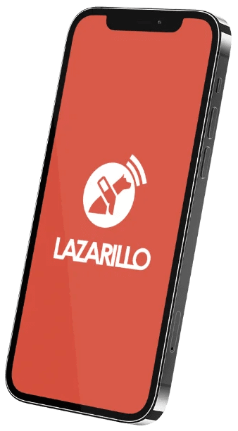 celular con logo de Lazarillo App