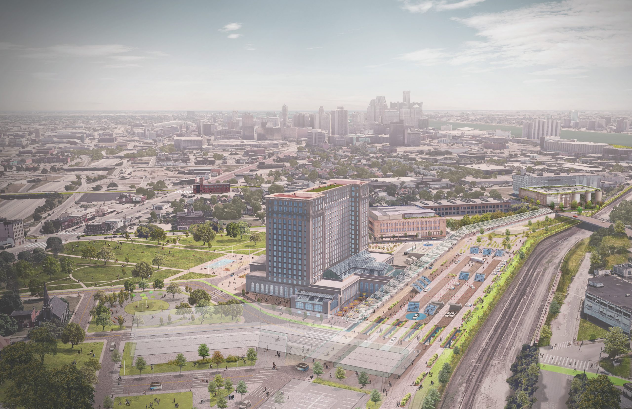 Michigan Central Aerial View