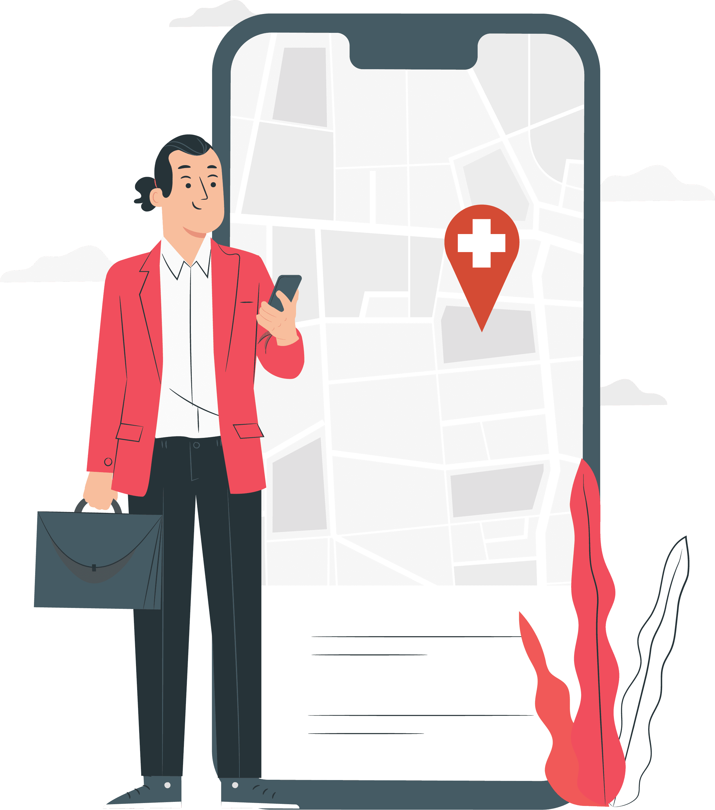 Asset 25 A man uses the Lazarillo app to navigate to a hospital.