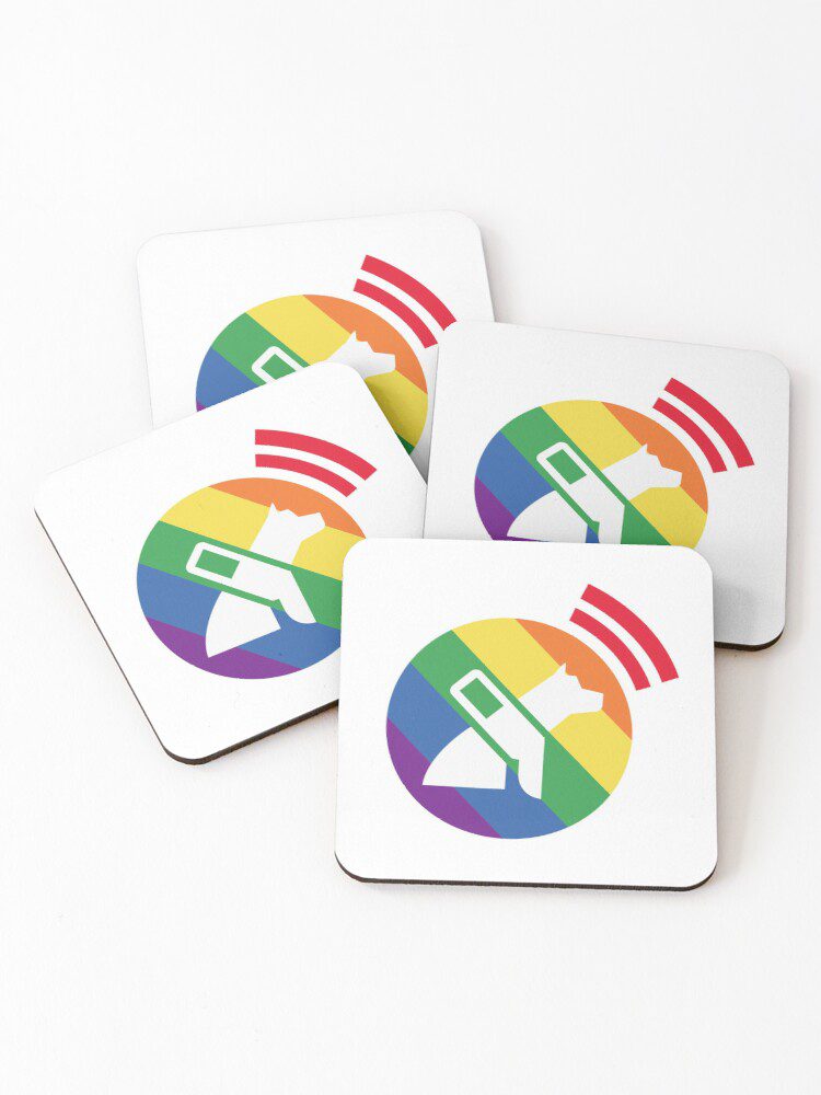 Lazarillo Pride Logo Coasters